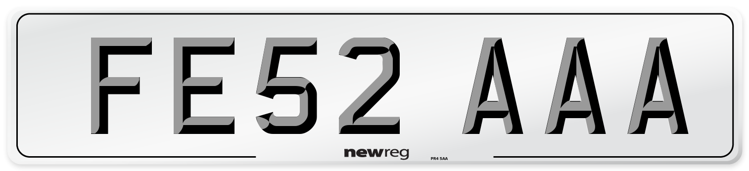 FE52 AAA Number Plate from New Reg